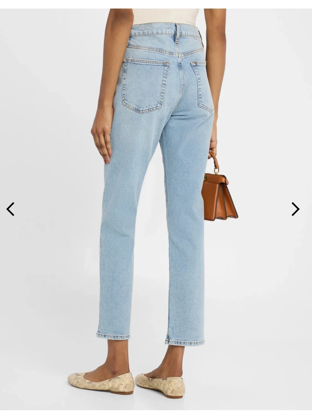 FRAME The Borrowed Boyfriend Mid Rise Ankle Jeans - Picture 3 of 10